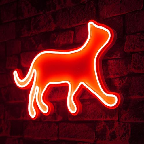 Wallity Ukrasna plastična LED rasvjeta, Kitty the Cat - Red slika 8