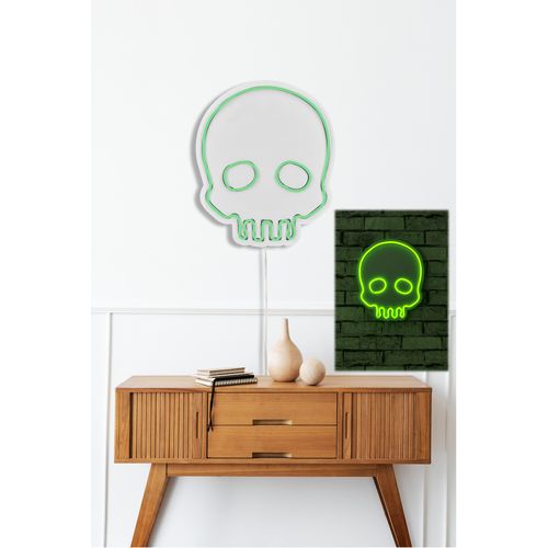 Wallity Ukrasna plastična LED rasvjeta, Skull - Green slika 3