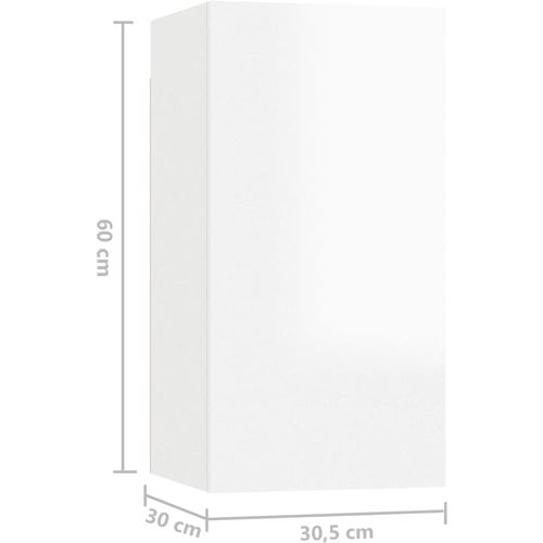 TV ormarići 7 kom visoki sjaj bijeli 30,5x30x60 cm od iverice slika 12