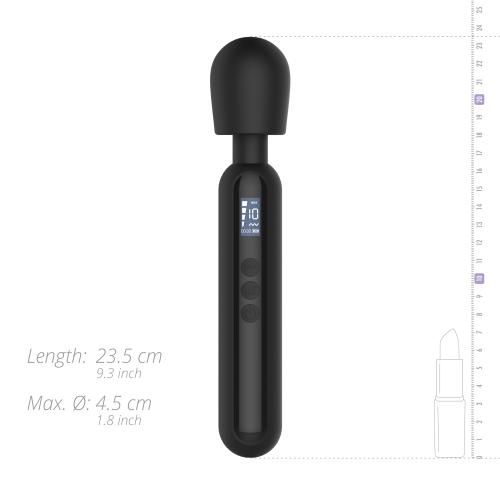 Digitalni masažni vibrator BLACQ, crni slika 9