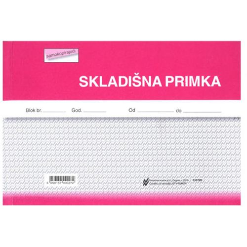 I-15/NCR SKLADIŠNA PRIMKA; Blok 3 x 50 listova, 21 x 14,8 cm slika 1