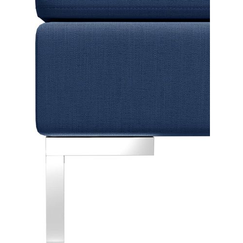 Modularna srednja sofa s jastukom od tkanine plava slika 5