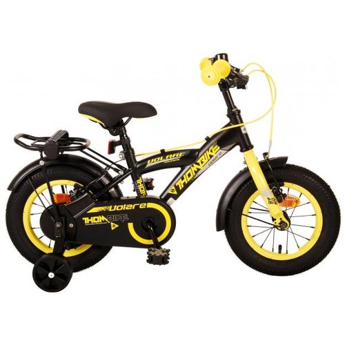 Volare dječji bicikl Thombike 12" s dvije ručne kočnice crno-žuti slika 1