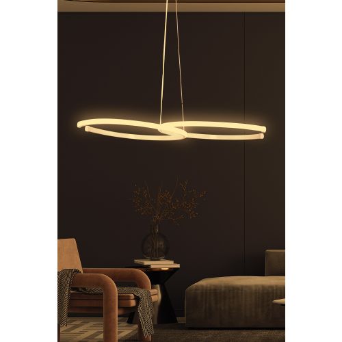 Carinae White-Yellow Light White Chandelier slika 2