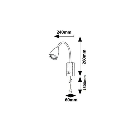 Rabalux Mika spot, GU10 MAX 25W crna slika 2