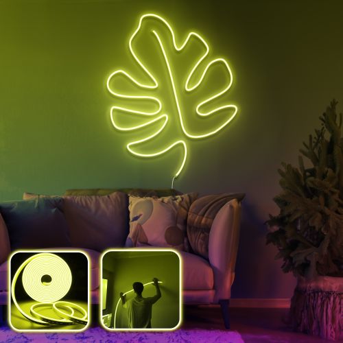 Opviq Dekorativna zidna led rasvjeta Leaf - Large - Yellow slika 1