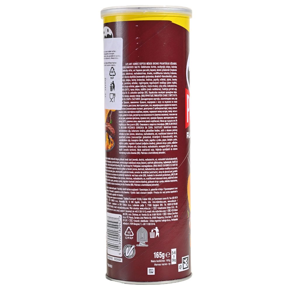 Pringles Flame Grilled Steak čips, 165 g slika 3