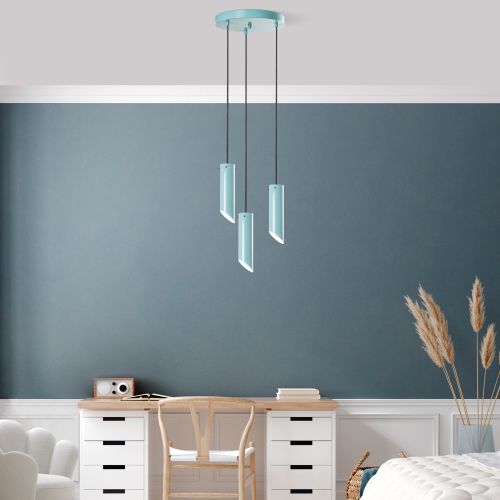 Kesik - 6916 - Turquoise Turquoise Chandelier slika 2