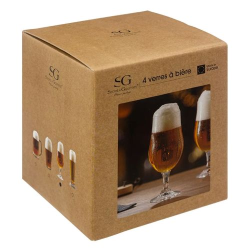 Secret de Gourmet čaša za pivo sa stopom x4 37cl 134801 slika 2