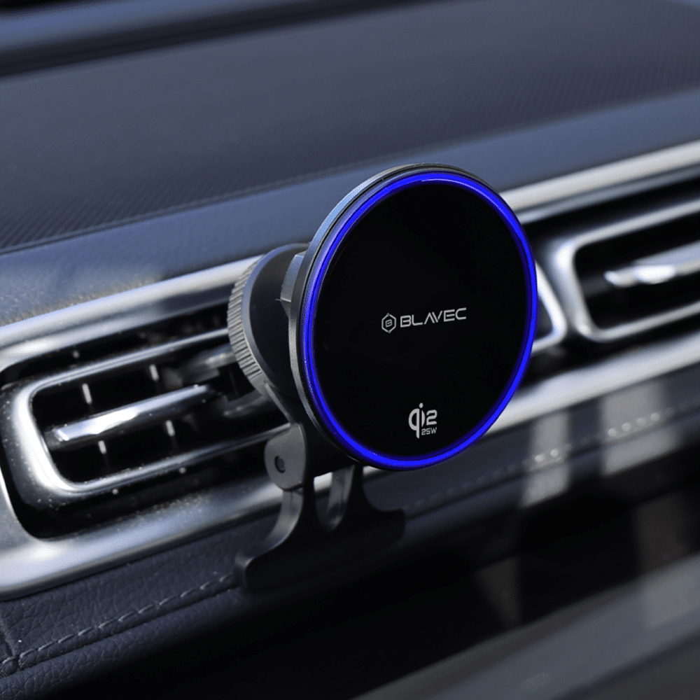 Auto držač Qi2.2 25W magnetski s indukcijskim punjenjem Blavec za ventilacijski otvor slika 3