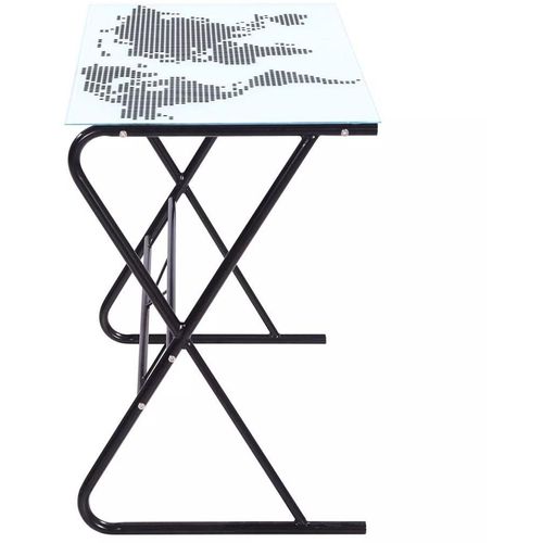 Stakleni stol s dezenom karte svijeta slika 4