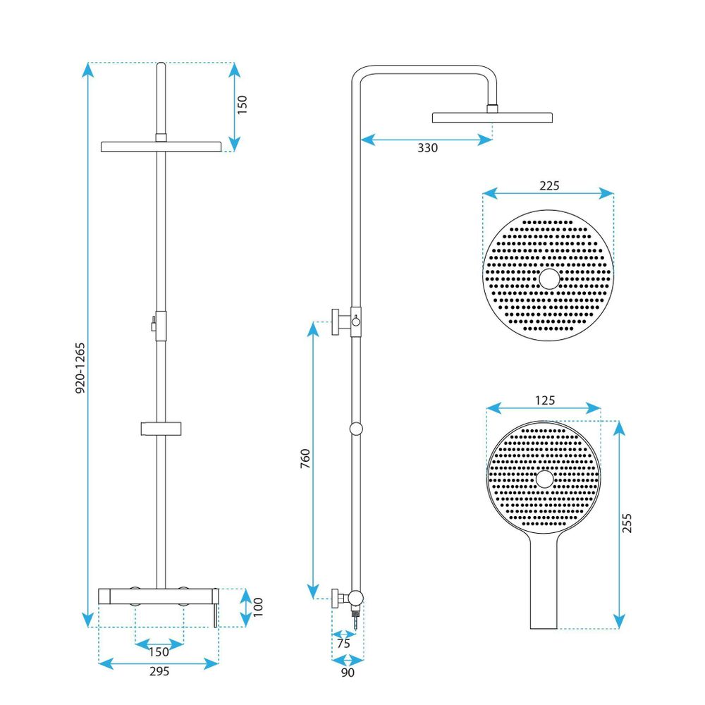 Tuš set Rea Rivo Black slika 7