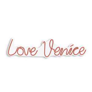 Wallity Zidna LED dekoracija, Love Venice - Red