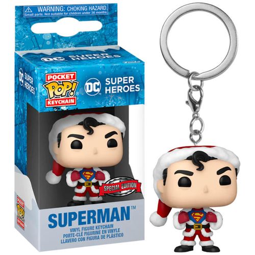 Funko POP Keychain: DC Holiday - Superman (WMT) slika 2