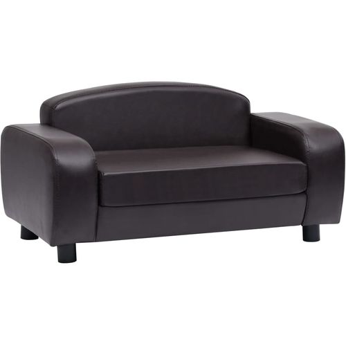 Sofa za pse smeđa 80 x 50 x 40 cm od umjetne kože slika 31