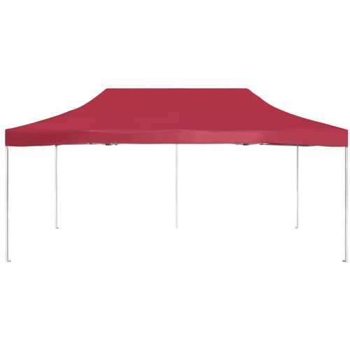 Profesionalni sklopivi šator za zabave 6 x 3 m crvena boja vina slika 40