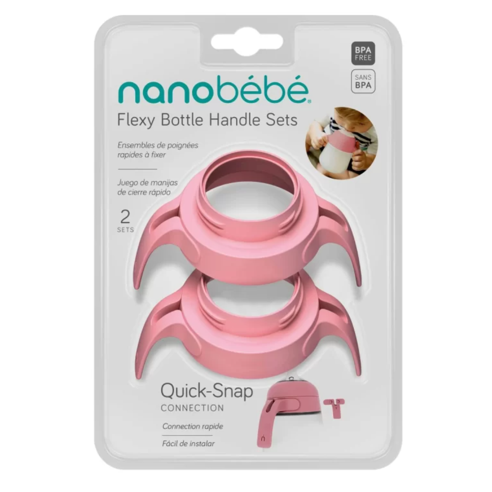 Nanobébé® Ručkice za Flexy flašicu 2kom, Roze slika 3