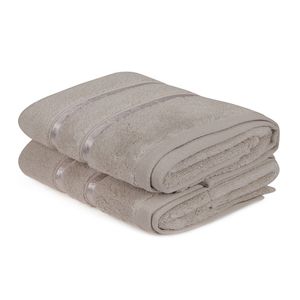 Dolce - Light Brown Light Brown Hand Towel Set (2 Pieces)