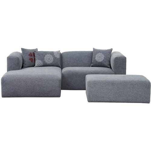 Linden Mini Left - Grey Grey Corner Sofa slika 10