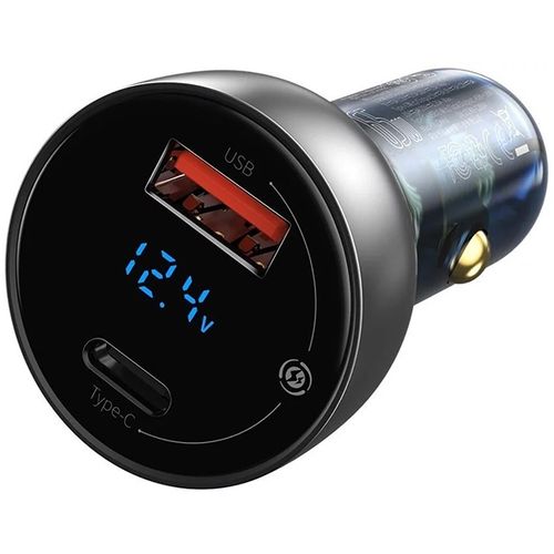 Auto punjač Baseus Particular Digital Display QC+PPS Dual Quick Charger Car Charger 65W (Silver) slika 1