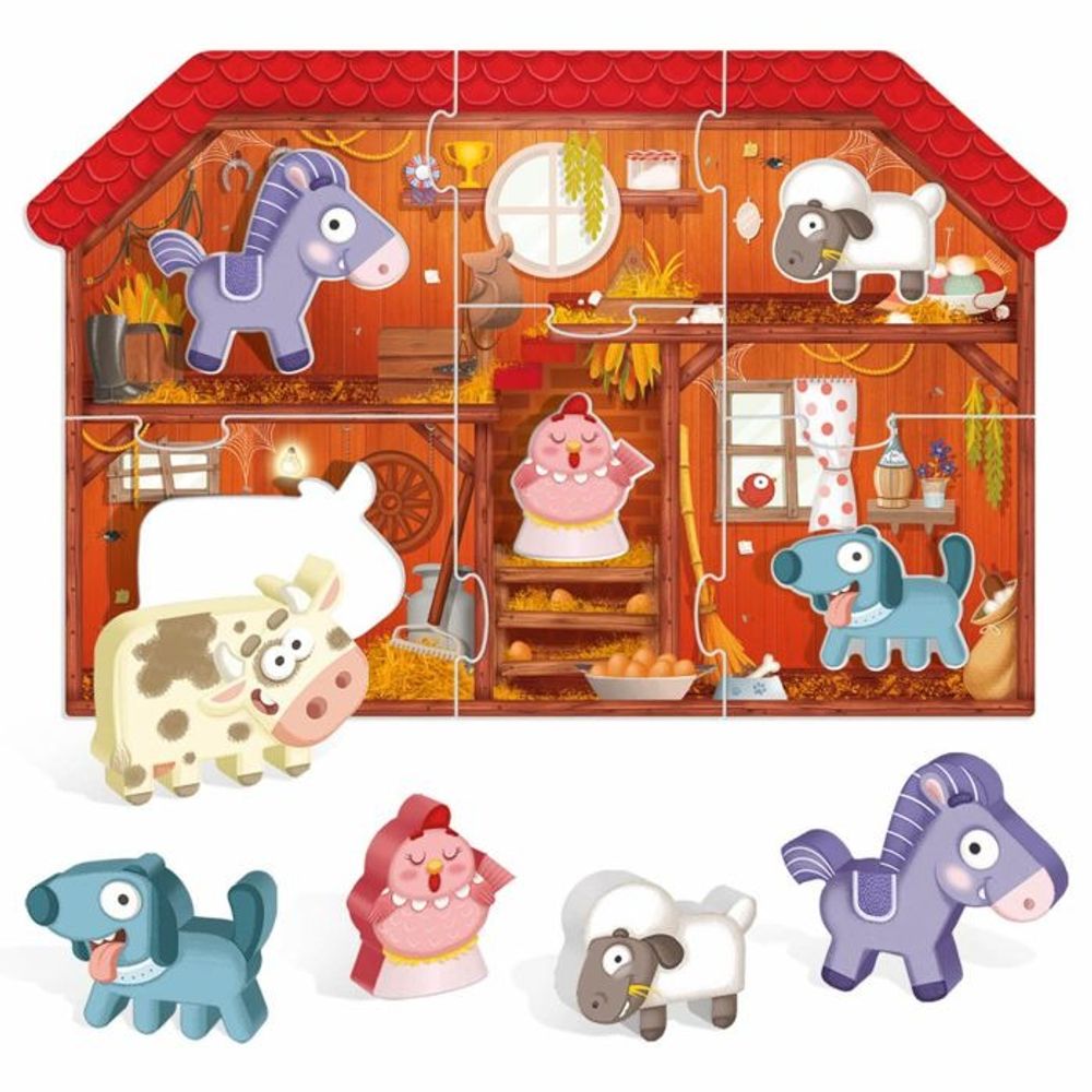 HEADU Edukativna slagalica Montessori First Puzzle - The Farm slika 2