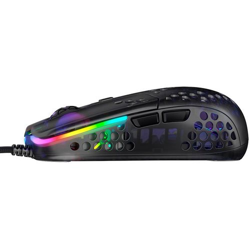 XTRFY MZ1 RGB Rail, Ultra-light Gaming Mouse, Pixart 3389, Designed by Rocket Jump Ninja, Black Transparent slika 2