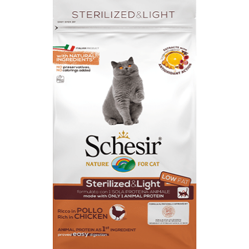 Schesir Cat Dry Sterilized &amp; Light 10 kg slika 1