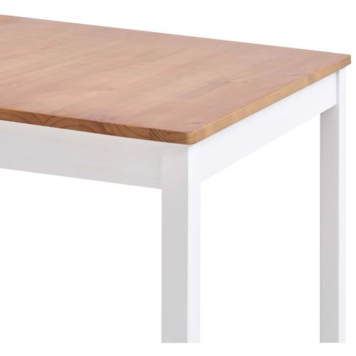 Blagavaonski stol bijelo-smeđi 180 x 90 x 73 cm od borovine slika 23