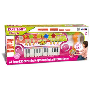 BONTEMPI klavijatura s mikrofonom ,rozi 122972