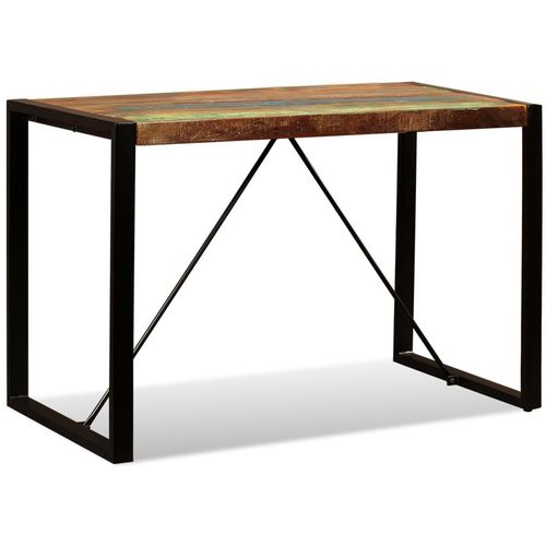 Blagovaonski stol od masivnog obnovljenog drva 120 cm slika 36