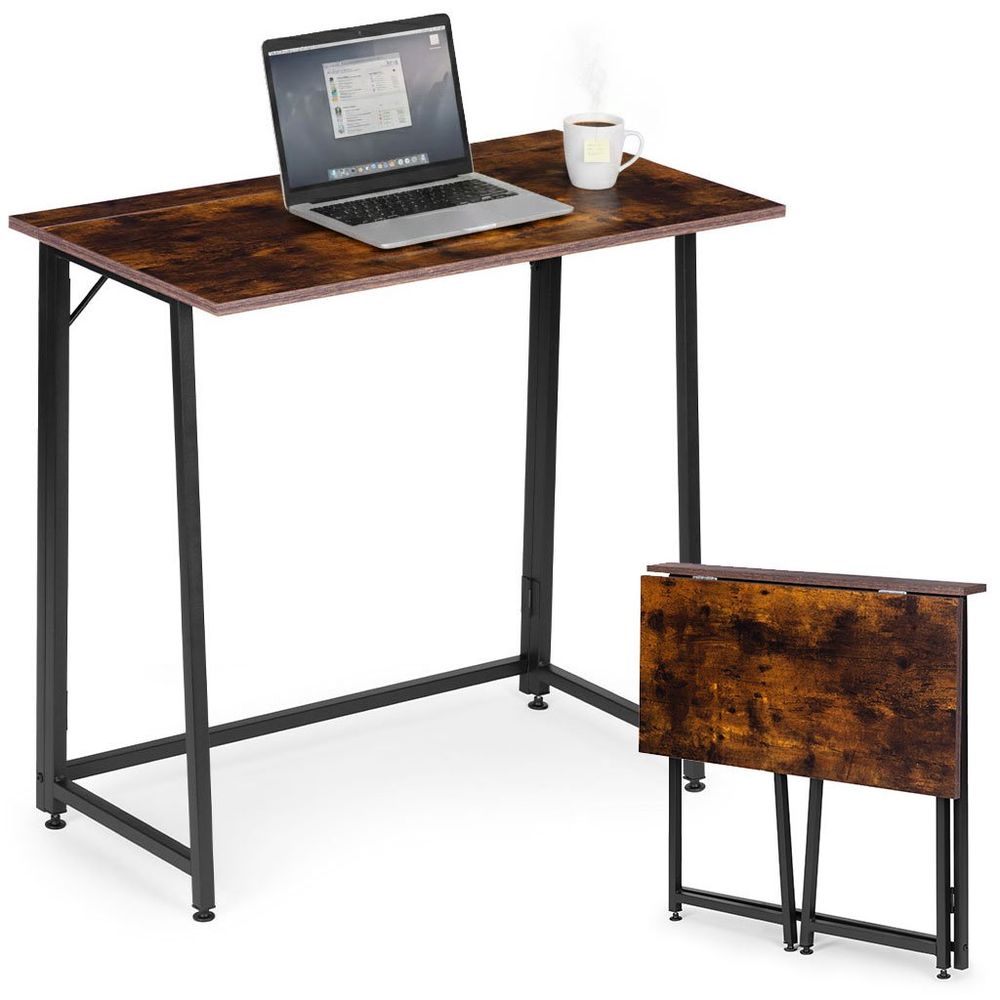 ModernHome sklopivi računalni stol 80 × 45 cm za laptop – loft stil slika 1