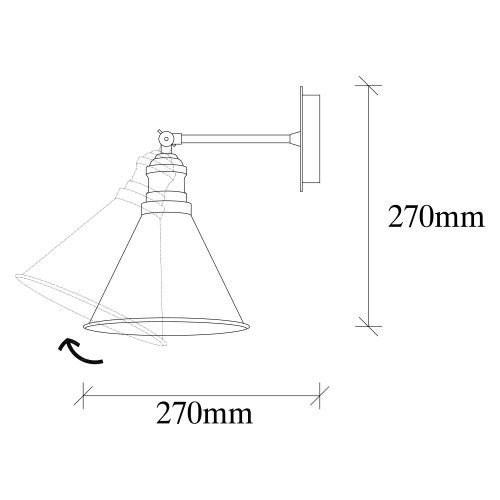 Opviq Berceste - 251-A Crna Zidna Lampa slika 3