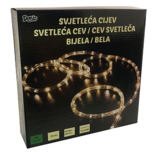 LED svetlosna cev 10 m, belo toplo svetlo