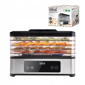 IDEAL INOX veliki dehidrator hrane – za gljive, voće i povrće, s konvekcijom, 400 W i tajmerom
