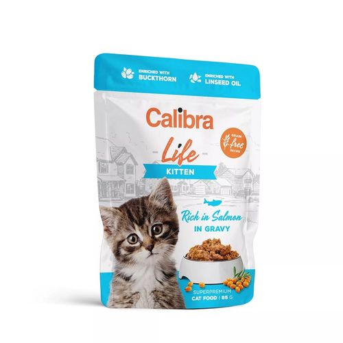 Calibra Cat Life Kesica Kitten Losos 85g slika 1