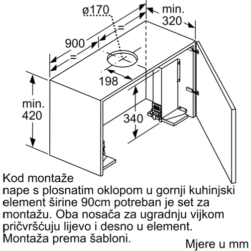 Bosch teleskopska napa DFS097K51 slika 7