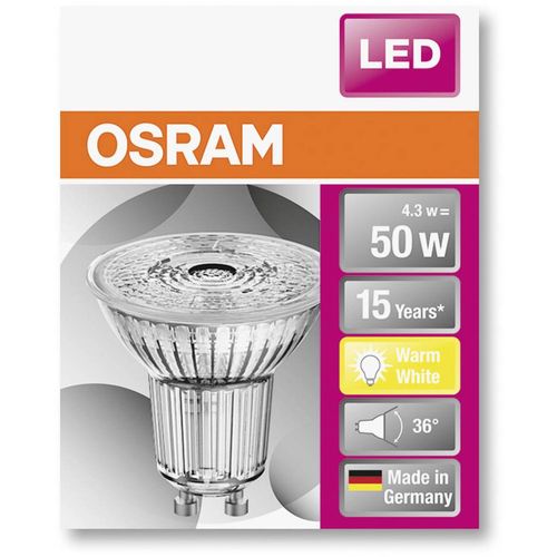 OSRAM 4058075112568 LED Energetska učinkovitost 2021 F (A - G) GU10 reflektor 4.3 W = 50 W toplo bijela (Ø x D) 50 mm x 52 mm  1 St. slika 2