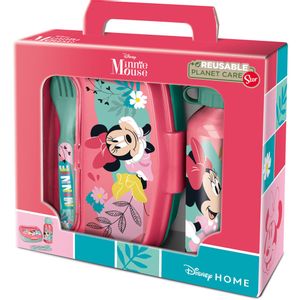 Disney Minnie Set Sandwich maker cutlery + aluminium bottle 400ml