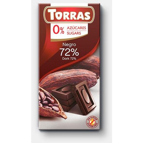 Torras Tamna čokolada 72% kakao 75 G slika 1