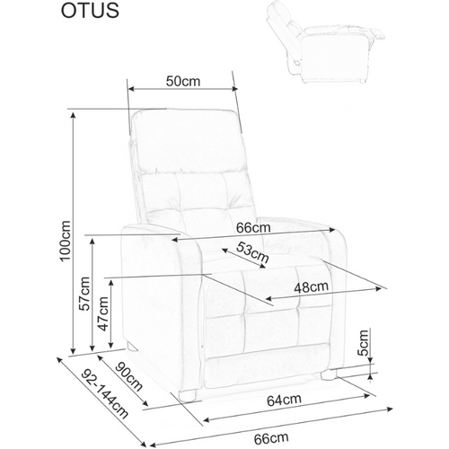 Fotelja Otus - Tamno bež slika 3