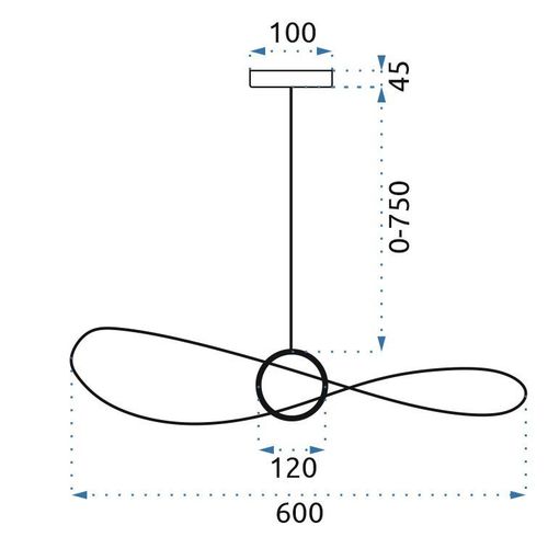 TOOLIGHT Stropna svjetiljka LED 60cm APP651-1CP slika 13