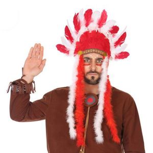 Pokrivalo za Glavu Indijanca 58297 Crvena Američki Indijanac