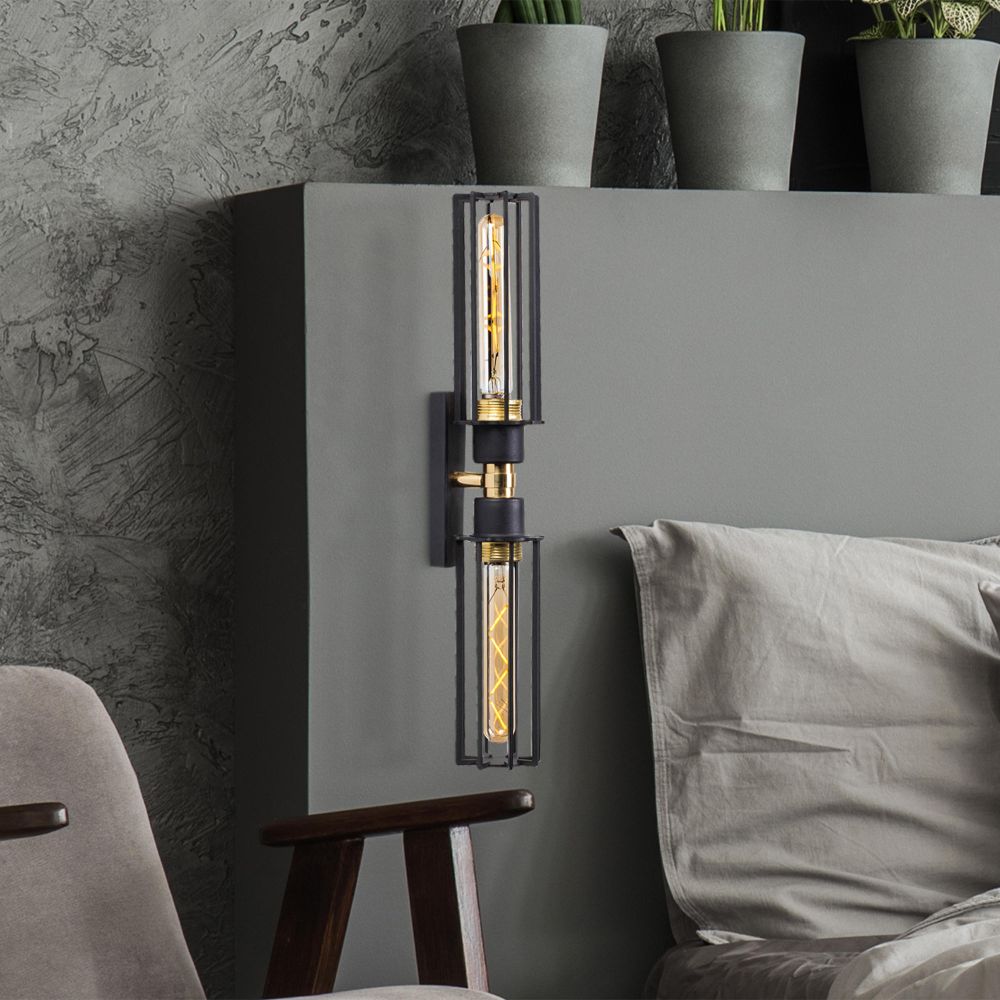 Zidna lampa Fellini - MR - 879 u crno-zlatnoj boji slika 2