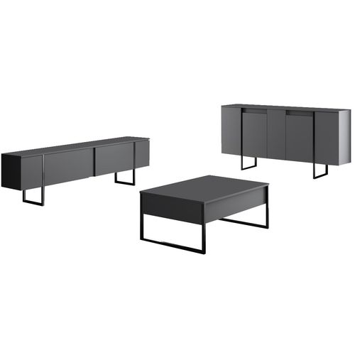 Luxe - Anthracite, Black Walnut
Black Living Room Furniture Set slika 10