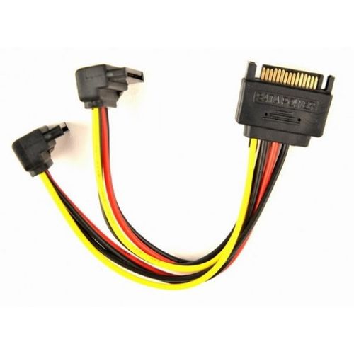 CC-SATAM2F-02 Gembird SATA power splitter cable with angled(90) output connectors, 0.15 m slika 1