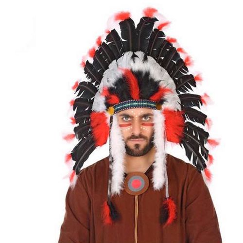 Pokrivalo za Glavu Indijanca 59016 Američki Indijanac Crvena Pisana slika 1