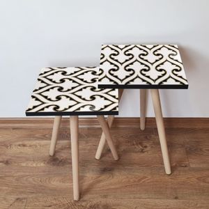 2SHP131 - White White
Black
Gold Nesting Table (2 Pieces)