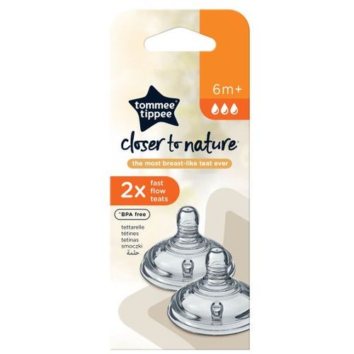 Tommee Tippee Closer to nature duda veliki otvor, 2 kom, 6mj+ slika 2