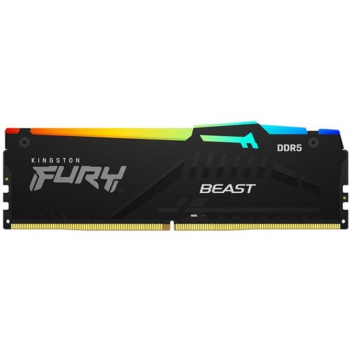 Kingston KF552C40BBA-8 DDR5 8GB 5200MHz [FURY BEAST RGB], Non-ECC UDIMM, CL40 1.25V, 288-Pin 1Rx16, w/RGB Heatsink slika 1