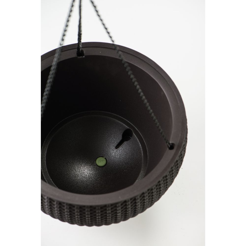Keter saksija viseća 35x35x22 cm rattan - siva  slika 3